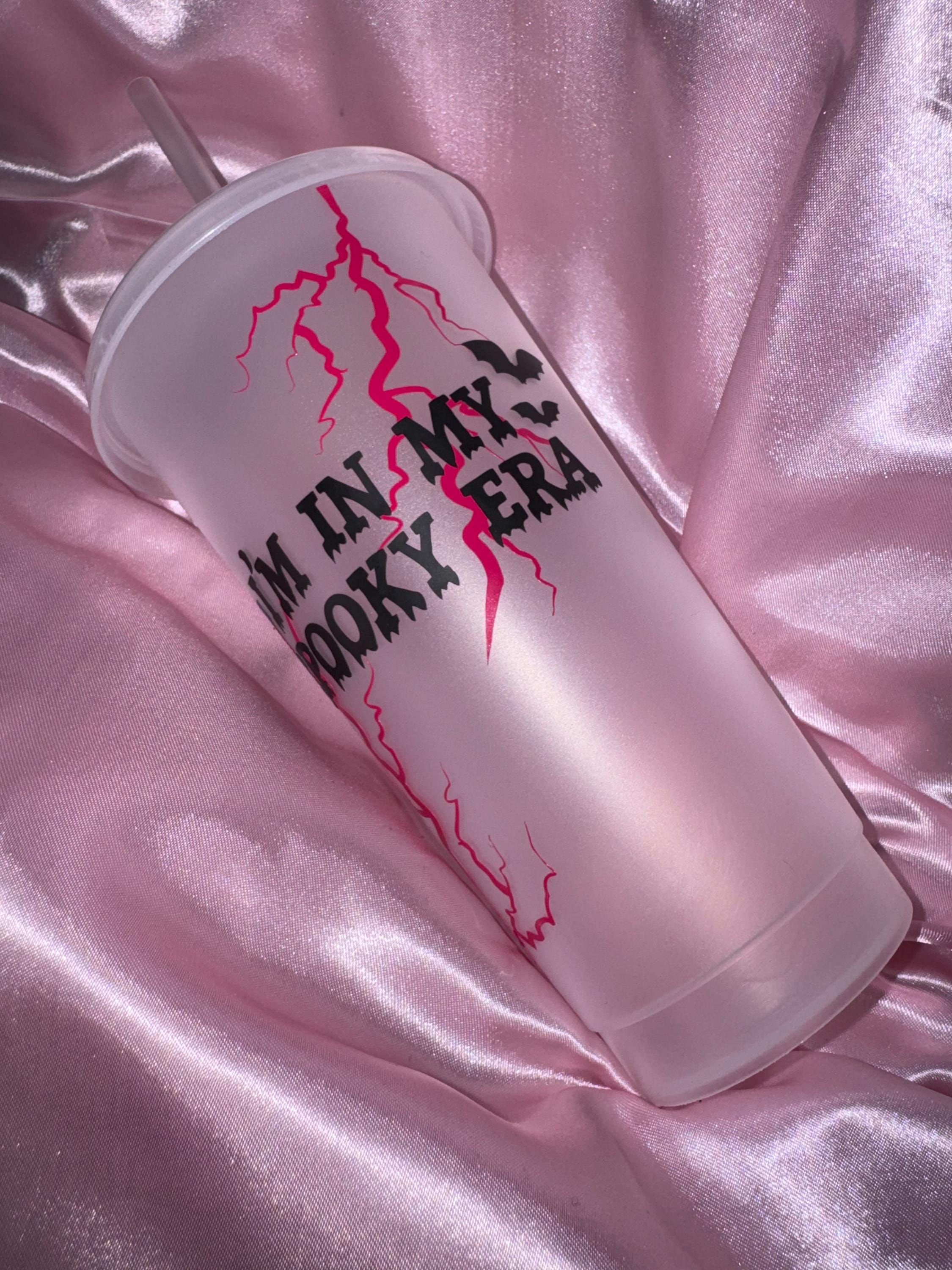 Custom 'Spooky Era' Pink & Black Cup