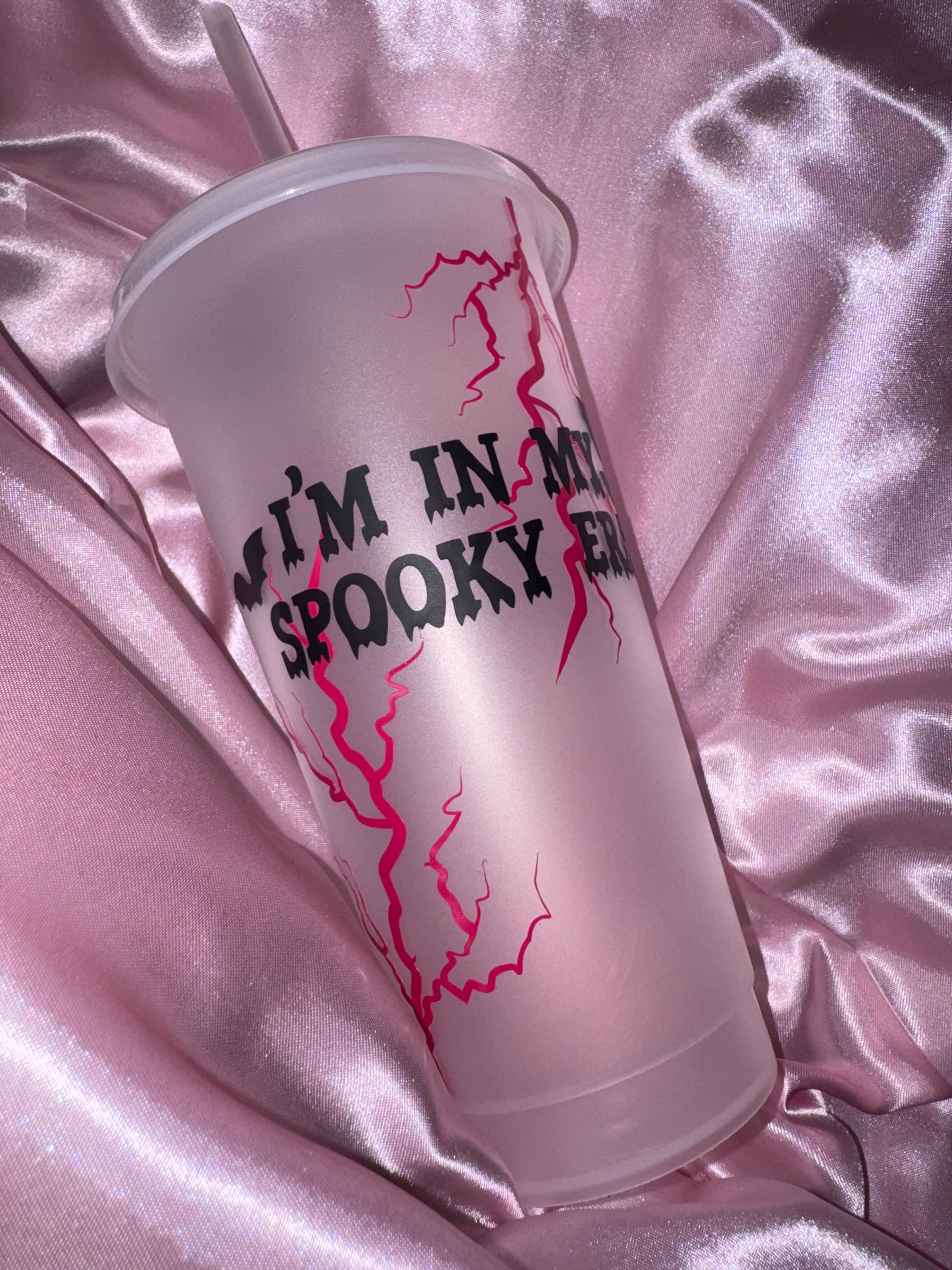 Custom 'Spooky Era' Pink & Black Cup