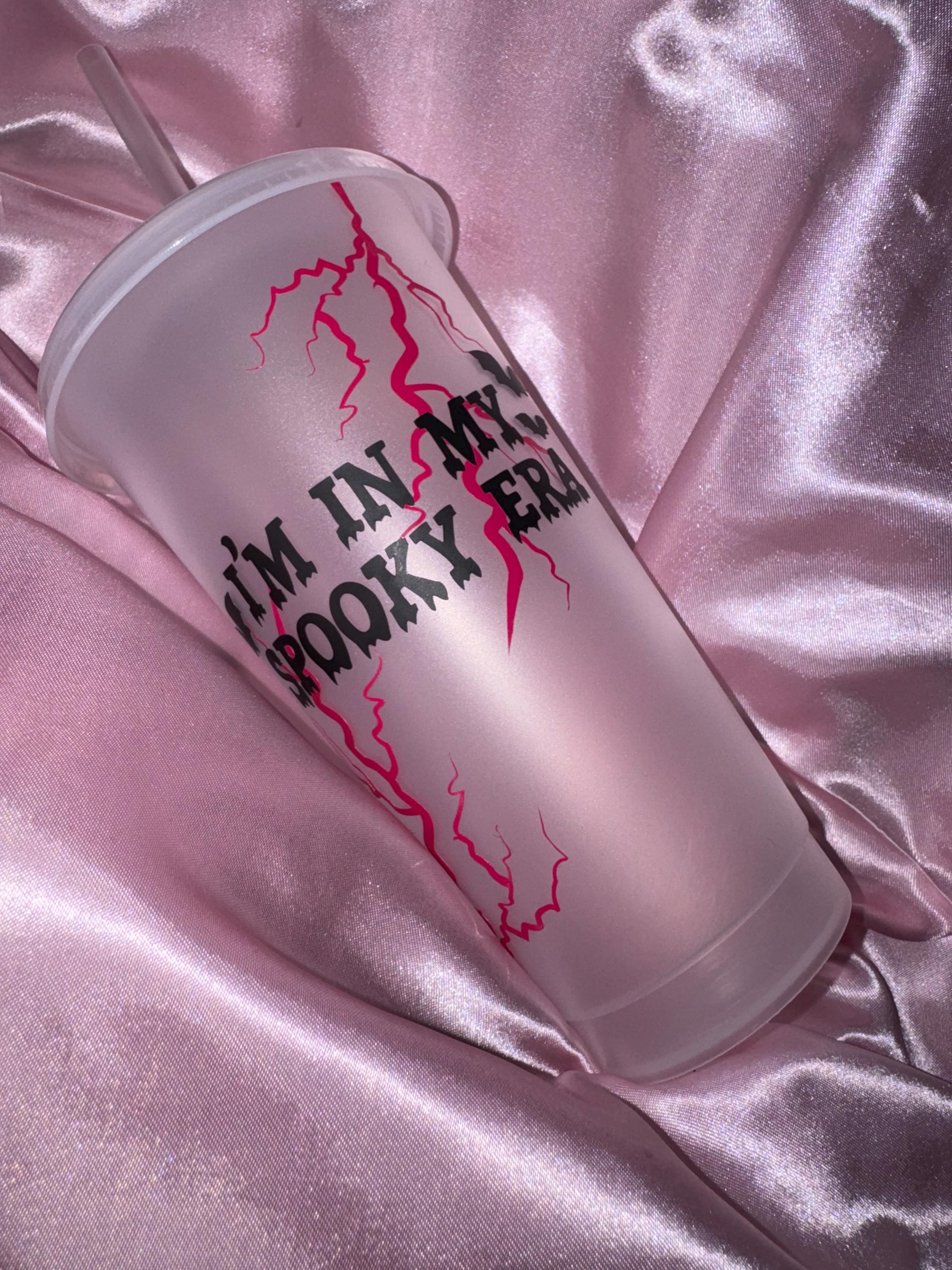 Custom 'Spooky Era' Pink & Black Cup