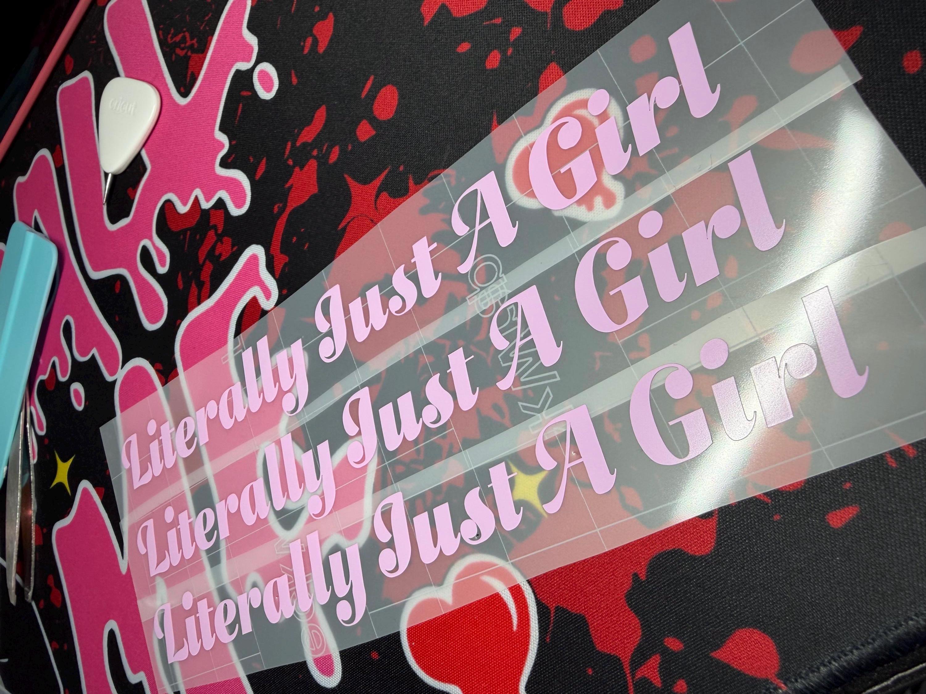 Literally Just A Girl Car Vinyl Sticker