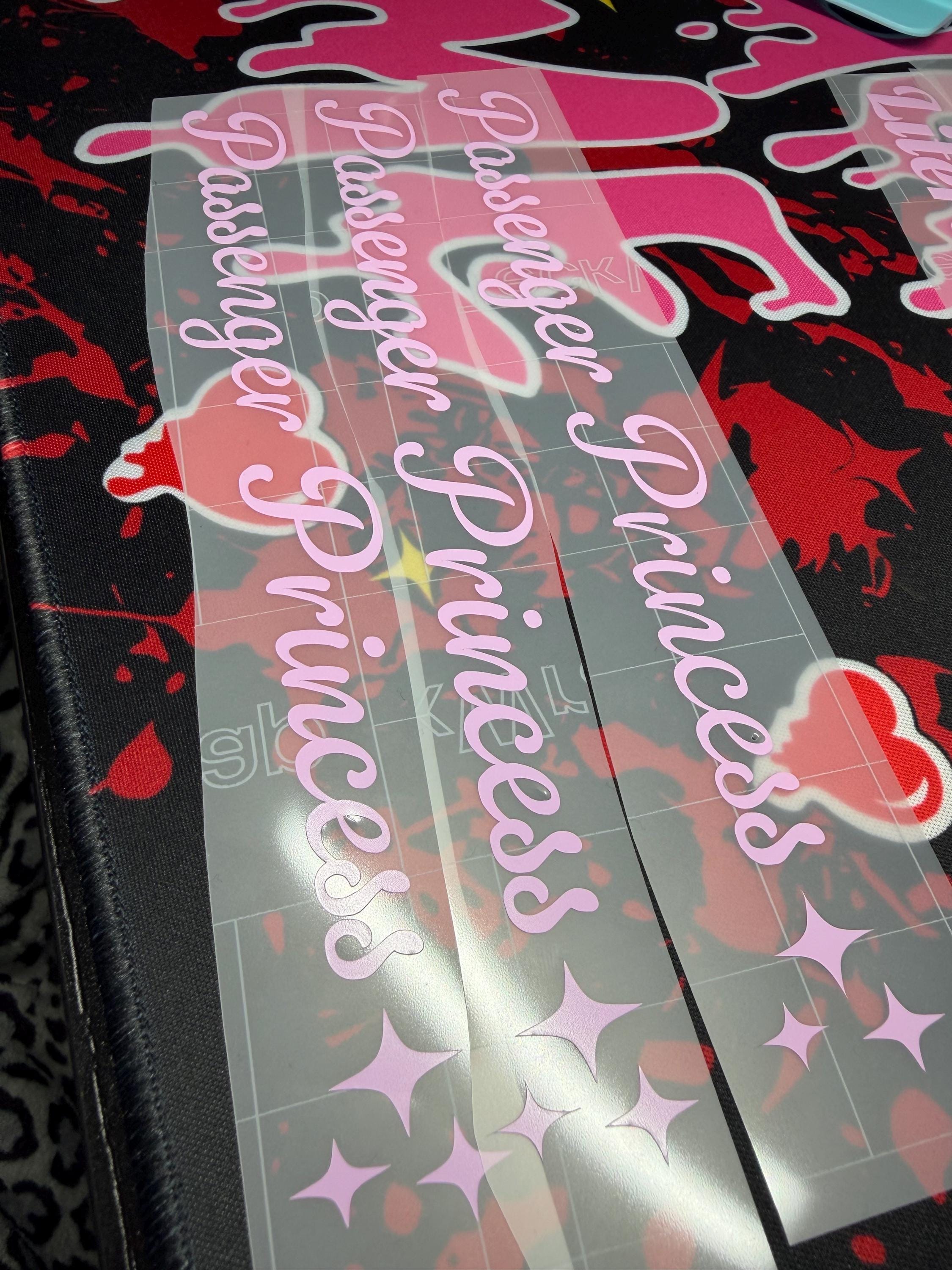 Passenger Princess Car Vinyl Sticker