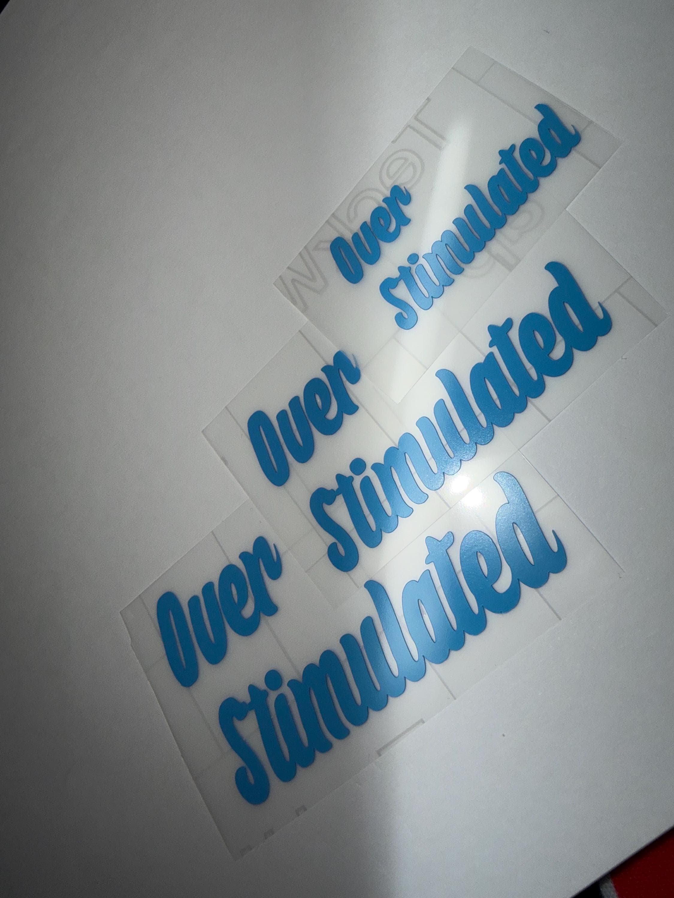 Overstimulated Car Vinyl Sticker