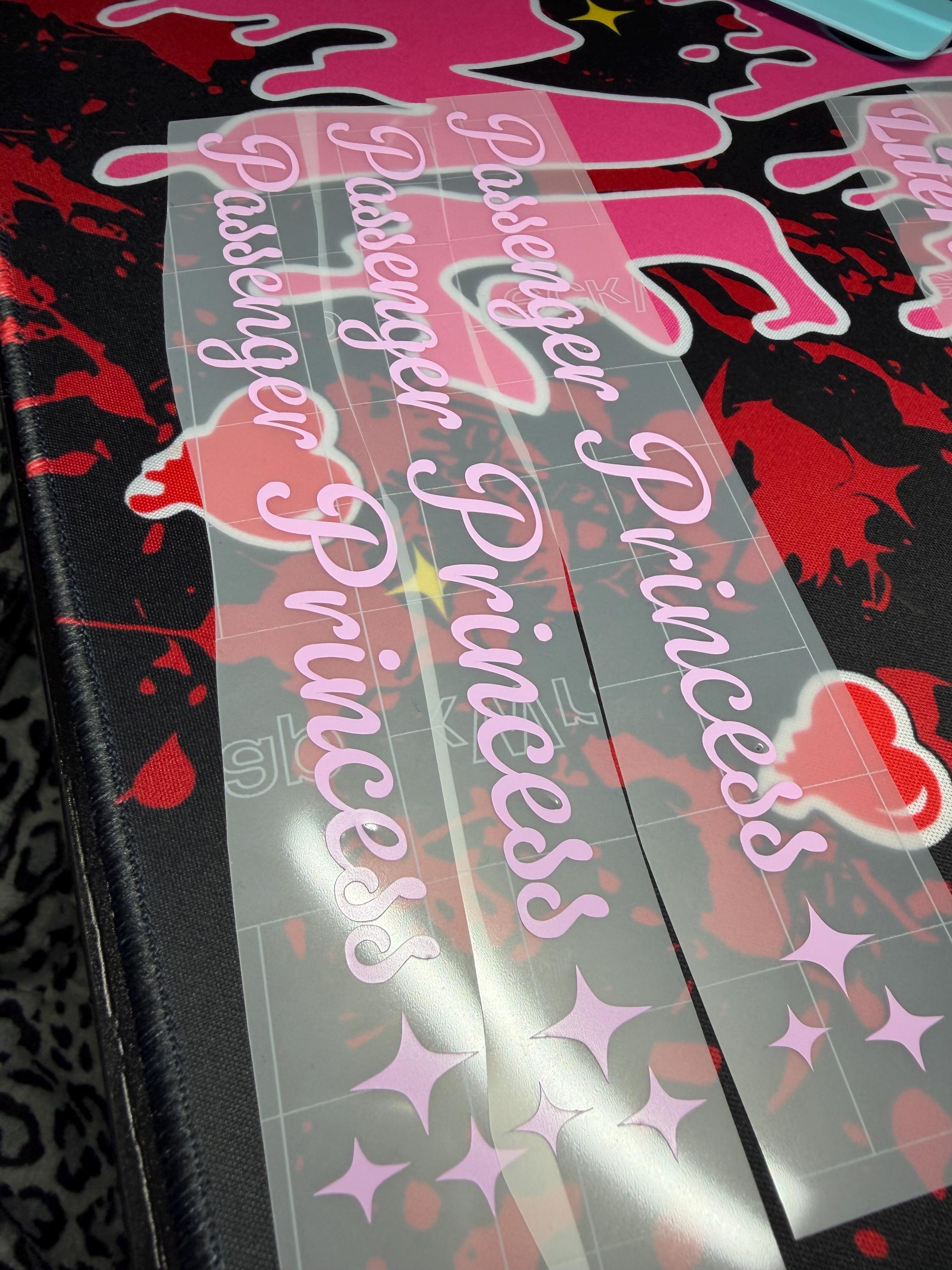 Passenger Princess Car Vinyl Sticker