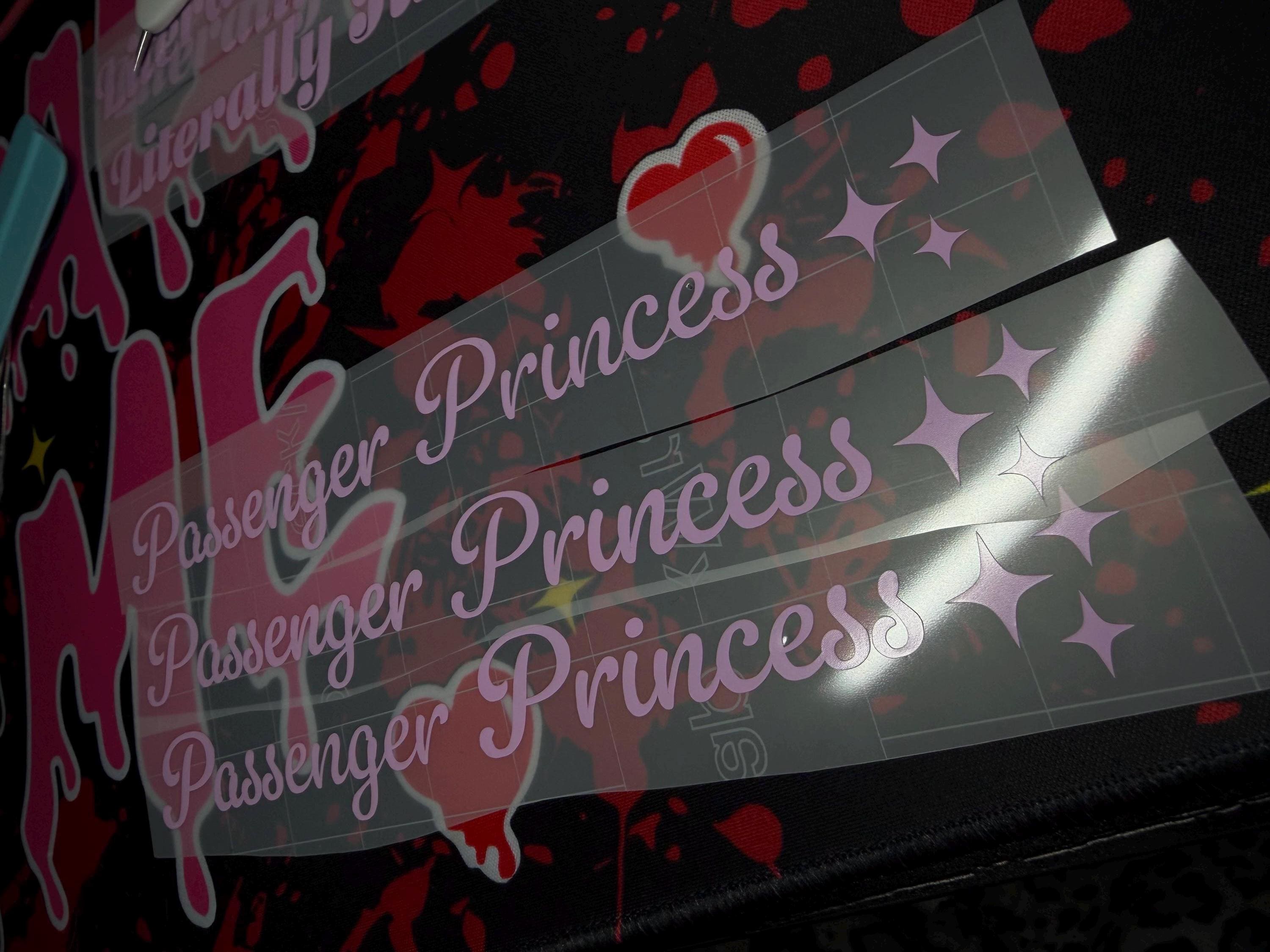 Passenger Princess Car Vinyl Sticker