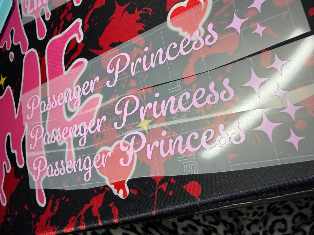 Passenger Princess Car Vinyl Sticker
