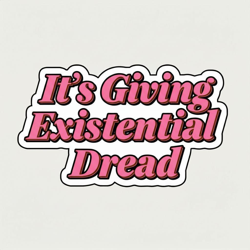 It’s Giving Existential Dread Vinyl Sticker