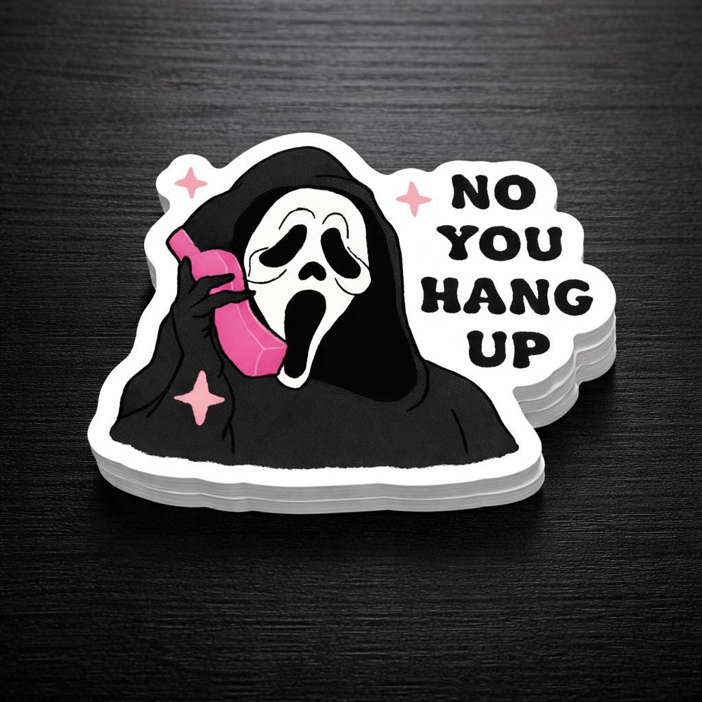 Ghost Face Vinyl Sticker