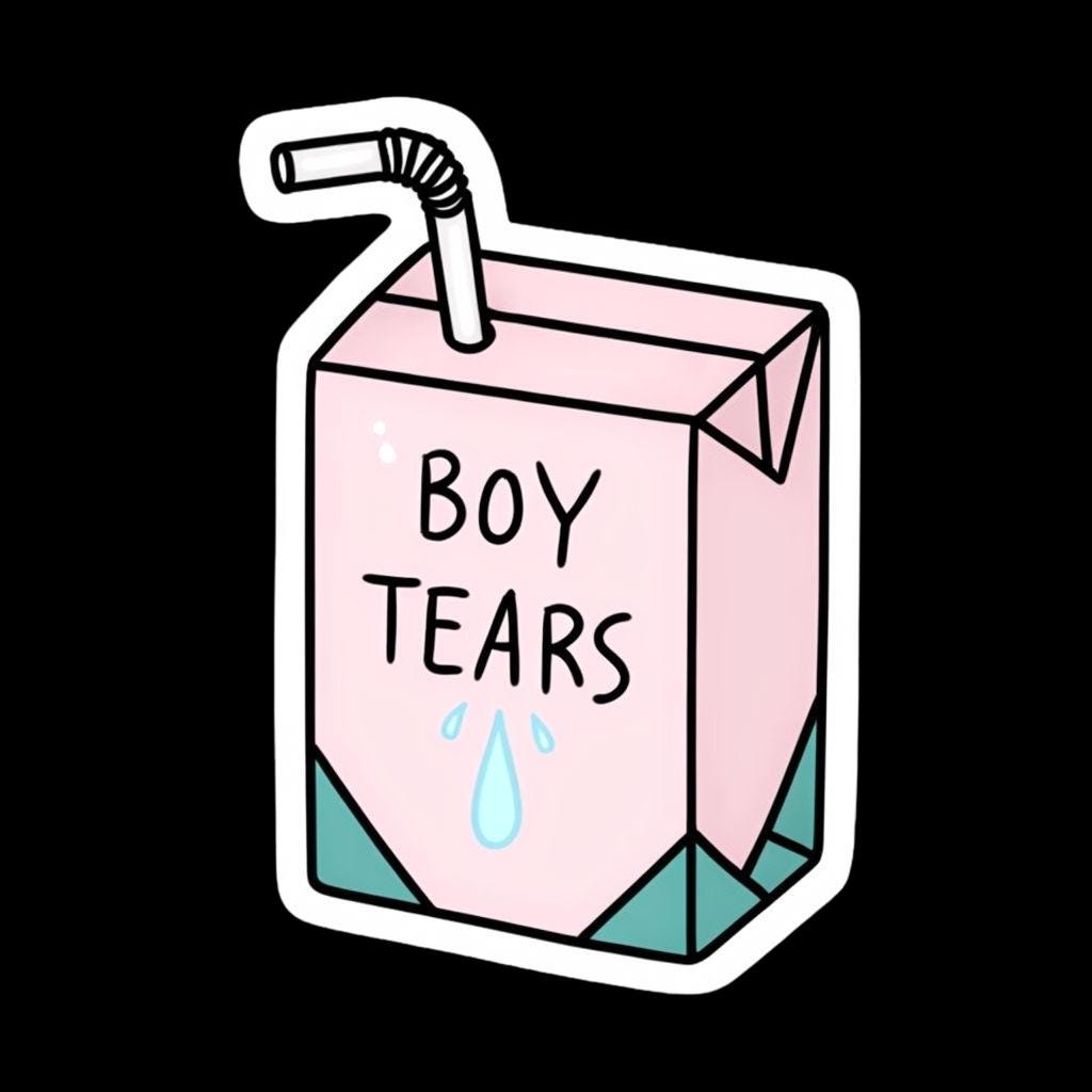 Boys Tears Juice Box Vinyl Sticker