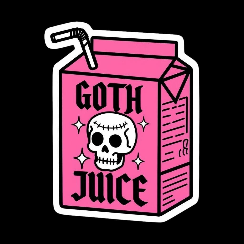 Goth Juice Carton Vinyl Sticker