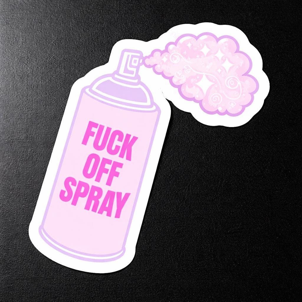 Fuck Off Spray Vinyl Sticker